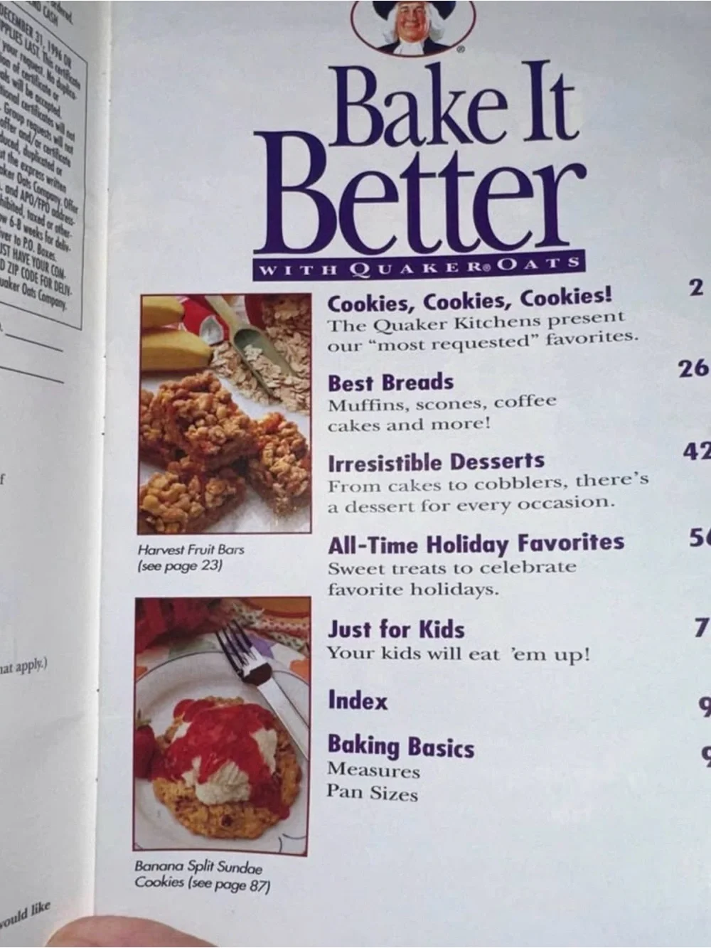 Bake It Better Cookbook with Quaker Oats - Pink Cover